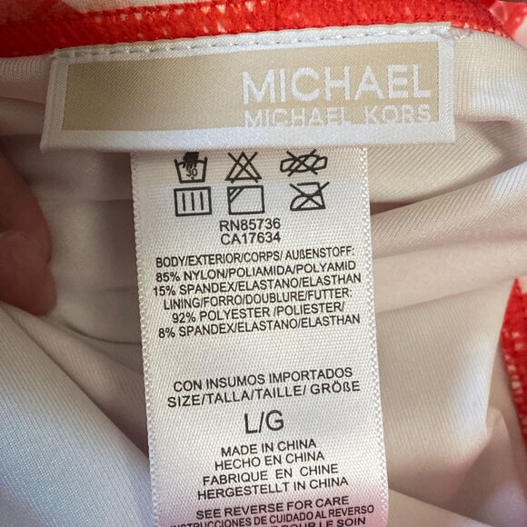 NWT Michael Kors Women's Tropical Print Bikini Bottom Sangria, Size Large - Picture 6 of 8